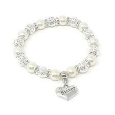 Personalised Mum Sister Family Friend Charm Bracelet Birthday Christmas Gift