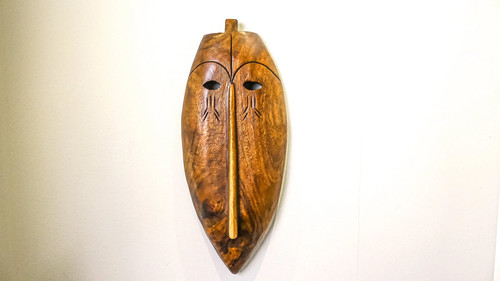 Hand carved elongated oval - hand,