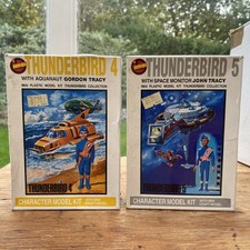Vintage Thunderbirds Models Gordon Tracy with Thunderbird 4 & John Tracy TB5