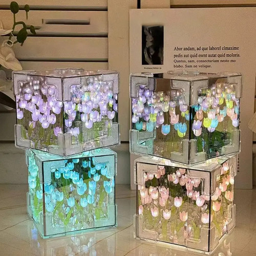 Acrylic tulip night light - night,