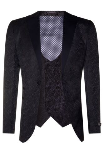 Mens black tuxedo blazer - black,