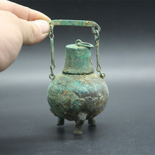 Antique Chinese Old Bronze Ornaments Retro Copper Kettle