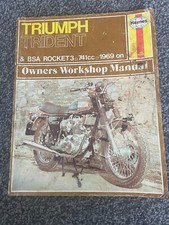 Haynes Manual Triumph Trident & BSA Rocket 3 741 cc 1969 on.