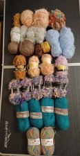 Over 1600g Knitting/Crochet Yarn, Mohair, Poodle, DK,Fancy Etc,New/Used,Job Lot
