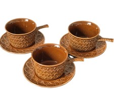 Mid-century soup bowls saucers