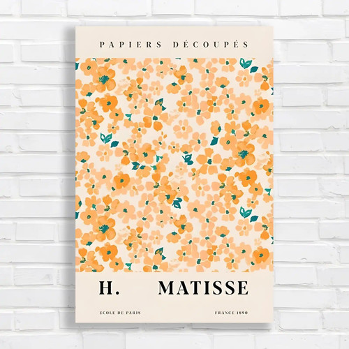 Vibrant floral matisse canvas - vibrant,