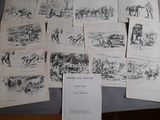 LIONEL EDWARDS MOORLAND MOUSIE LOT 13 ORIGINAL 1930's PRINTS COUNTRY LIFE 7"x9"