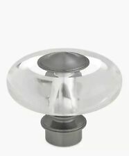 John Lewis CROFT Polished Steel 25mm Glass Disc Curtain Pole Finial SEE DESCRIP