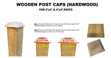 Wooden Fence Post Caps for 4x4” & 3x3” Posts, Post Caps with Hole Hardwood 1-24