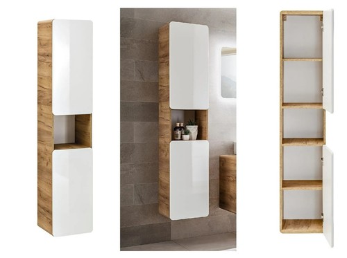 Tall bathroom cabinet wall - bathroom,