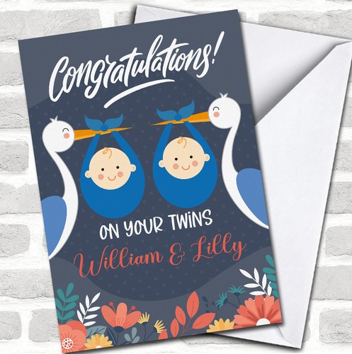 Storks with new baby - with,