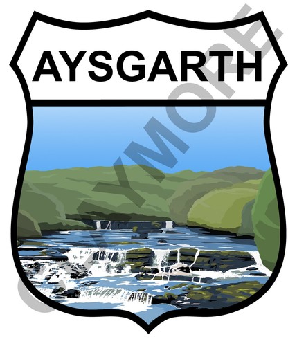 Aysgarth yorkshire car sticker - aysgarth,