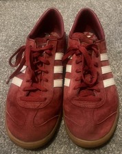 Adidas Originals Hamburg Men's Trainers In Red - UK 9.5 In Very Good Condition