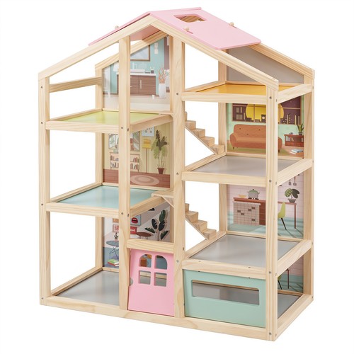 Wooden dollhouse for - wooden,