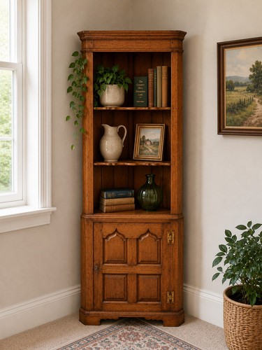 Vintage solid oak corner - vintage,