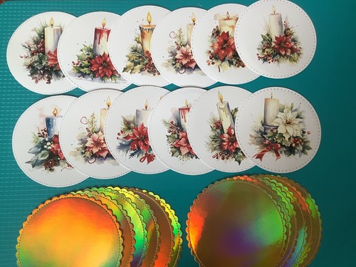 Christmas candle toppers - christmas,