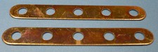  Two Meccano compatible iridescent zinc part 235, Narrow Strips