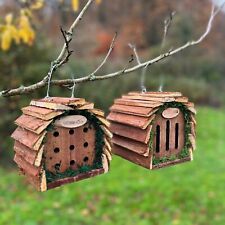 Garden Butterfly House & Ladybird Bug House Hotel (Set of 2)