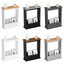 Slim Side Table with Storage Small Space Sofa End Table Bedside Living Room Home