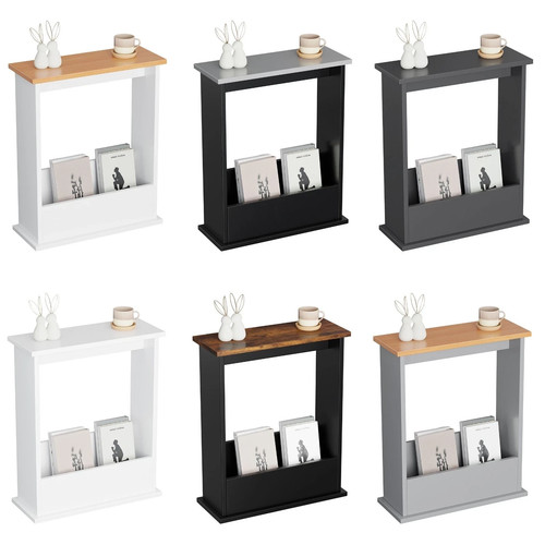 Slim side table with storage - with,
