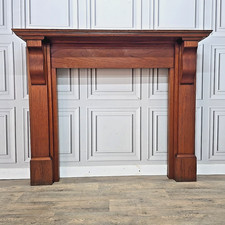 Retro wooden fireplace - retro,