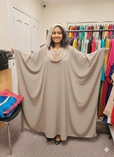 Sparkle Teal Kaftan Abaya Dress | Flowing Modest Maxi Gown