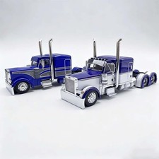 596 1:64 The Classic Peterbilt 379 Custom Semi Truck Diecast Model