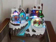 Animated Christmas Village Scene With Fibre Optic Lights ? Must See Video