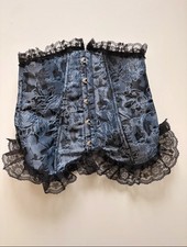 Corset Top Victorian Lace Blue