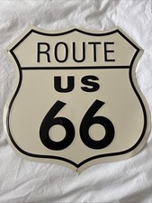 US American Route 66 Highway Metal Wall Plaque Sign Large 14x13 Inches