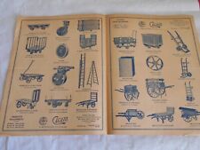 Vintage Catalogue Cicam Trolleys barrows carts lifting gear wheels etc 1940s