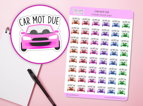 Car mot due planner - mot,