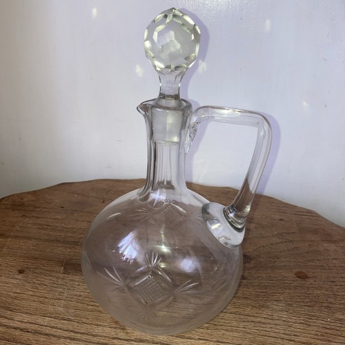 Victorian cut glass decanter - cut,