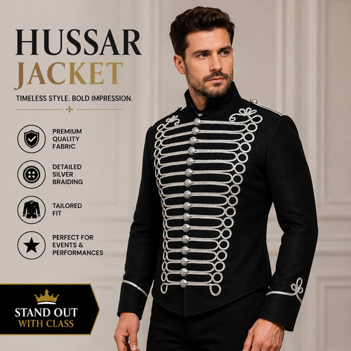 Hussar jacket mens steampunk - hussar,