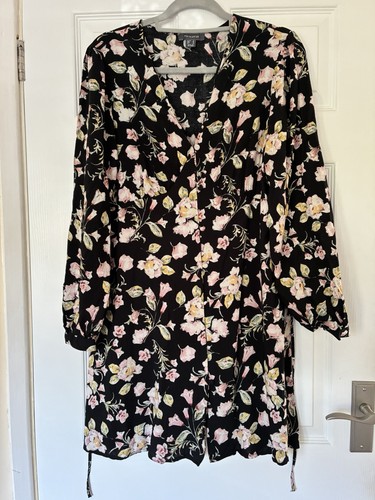 Primark black floral wrap - black,