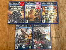 PS2 War Games bundle- 5 Games-  Medal Of Honor. Black Hawk Down, Ghost recon 2..