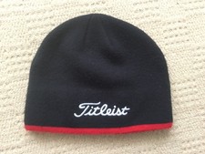 TITLEIST GOLF Winter BEANIE Black with Red Trim Golf Hat One Size