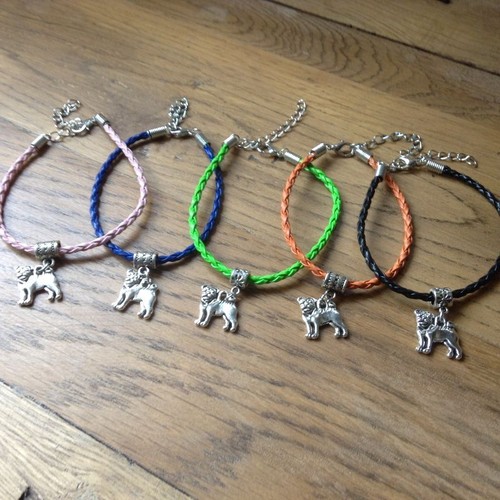 Handmade pug dog bracelet - pug,