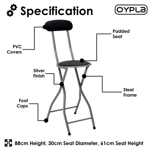 Padded folding high chair - padded,