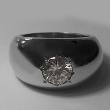 Men's 4ct CZ Gypsy Dome