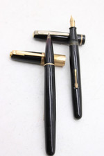 F x2 Vintage Waterman Fountain Pens Inc Rolled Gold Band, 14k Gold Nib etc