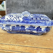 Classic Blue Willow Covered Serving Dish