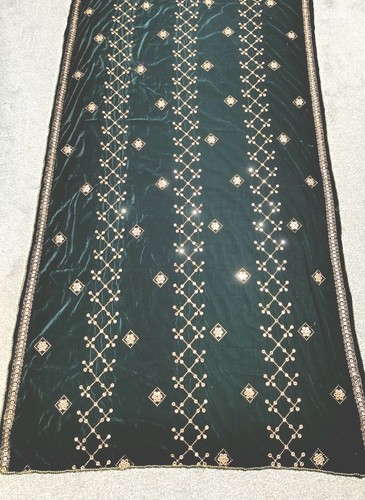 Heavy embroidered velvet