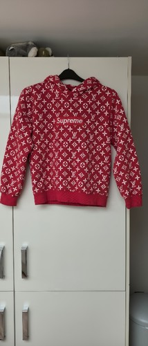Supreme red hoodie size m - lv,
