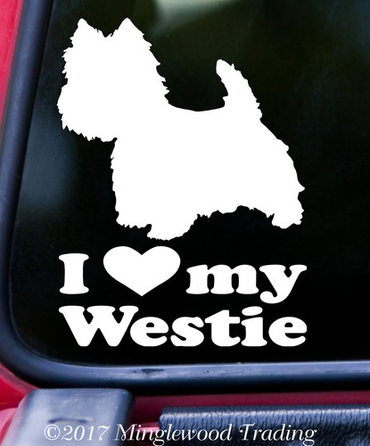 Love westie vinyl sticker - westie,