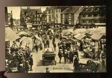  BANBURY Oxfordshire   Market Place with Stalls / Car driving through Middle RP