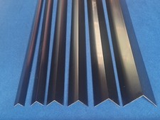 PLASTIC ANGLE CORNER TRIM RIGID COVER STRIP 90 DEGREE BLACK 1 METRE 7mm-50mm