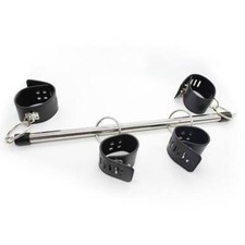 3/4 Cuff Metal Spreader Bar Handcuffs Wrist Cuffs Leg Ankle Cuff Restraint Bar