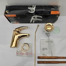 Bristan Java Basin Mixer Tap with Clicker Waste - Gold Plated J BAS G New