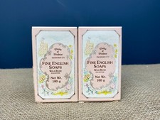 2 X VINTAGE WOODS OF WINDSOR WILD ROSE SOAPS 100g - BOXED